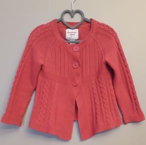 Girls OshKosh B'gosh Size 4, Pink Cardigan Sweater